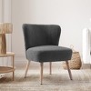 WestinTrends Genevieve 25" Wide Upholstered Boucle Armless Accent Chair - 2 of 4
