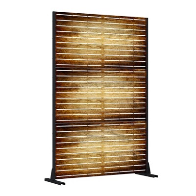 Lirago 72 in Garden Fence Panels Galvanized Outdoor Privacy Screen