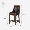 Maven Lane Vienna Counter Stool with Faux Leather 26" - 2 of 4