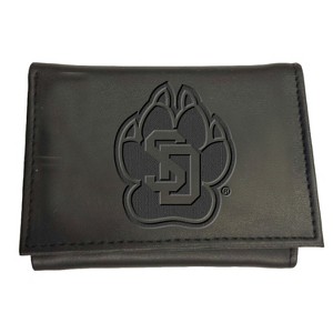 Evergreen NCAA University of South Dakota Black Leather Trifold Wallet Officially Licensed with Gift Box - 1 of 1