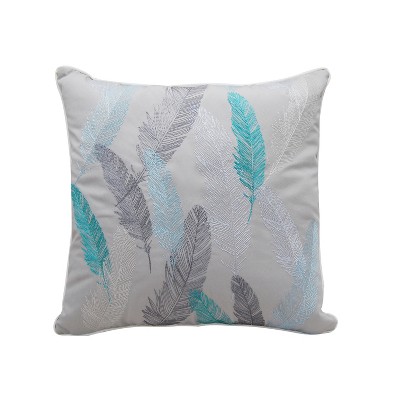 RightSide Designs Lake Feather Pattern Indoor/Outdoor Lumbar Throw Pillow