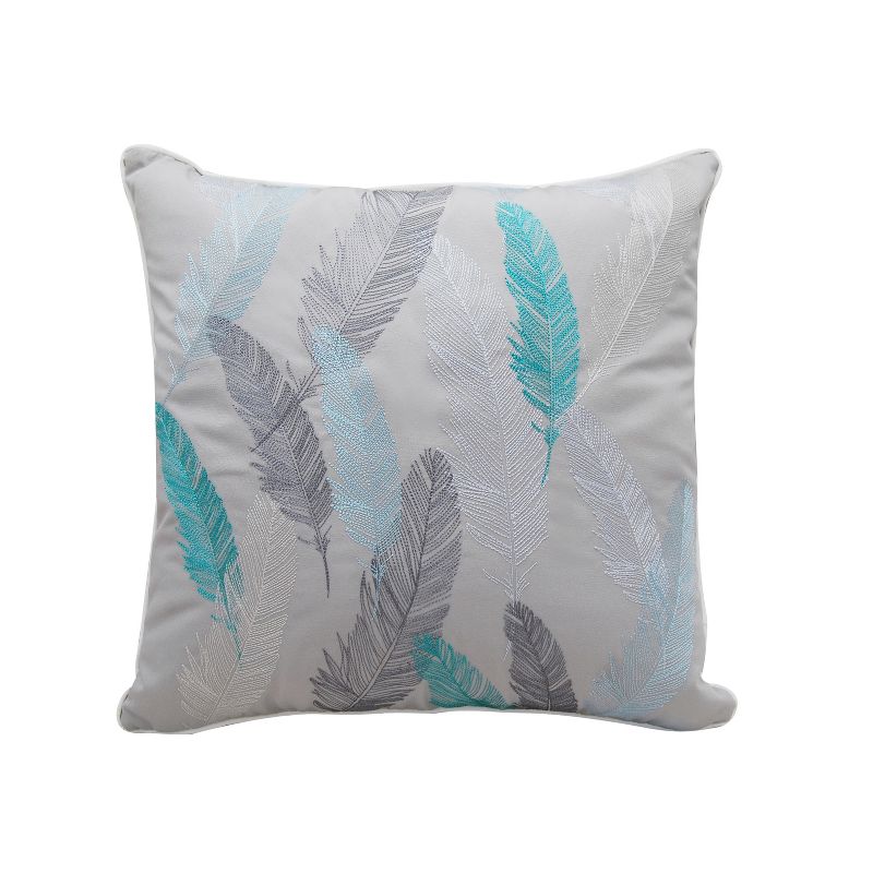 RightSide Designs Lake Feather Pattern Indoor / Outdoor Lumbar Throw Pillow, 1 of 5