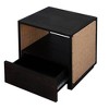 21" Handcrafted Acacia Wood Nightstand Brown/Black - The Urban Port - 4 of 4
