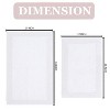 Luxury Reversible Bathroom Rugs Set, Washable Rug, Soft Cotton Extra Soft and Absorbent bath Rug, Non-Slip Bath Mat Set, 2 Pcs Set(S+M), White - 3 of 4