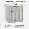 SinCiDo Modern 23"Fluted Nightstands Set of 2 with Charging Station, 2 Storage Drawers Bedside Tables for Bedroom, Living Room - 3 of 4