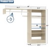 Aheaplus Laundry Room Closet System with Hanging Rods, Wall-Mounted Closet Organizer with Storage Shelves and Drawers - 4 of 4