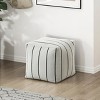 Vynxaria Cylindrical Chenille Pouf ¨C Modern Ottoman & Versatile Footstool - 3 of 3