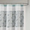 Madison Park Stella Cotton Shower Curtain Blue: Madison Park Paisley : Microfiber, Machine Washable, Non-Slip Backing - 3 of 4