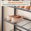 Garvee Shoe Rack for Entryway, 5 Tier Shoe Storage Shelves with Mesh Storage Basket, 16-20 Pairs Shoe Organizer for Hallway, Entryway, Brown - 4 of 4