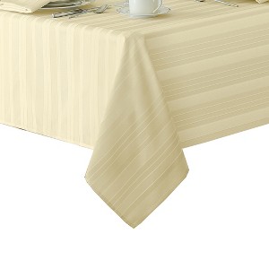 Elrene Denley Stripe Jacquard Stain Resistant Tablecloth ~ Elrene Home Fashions - 1 of 3