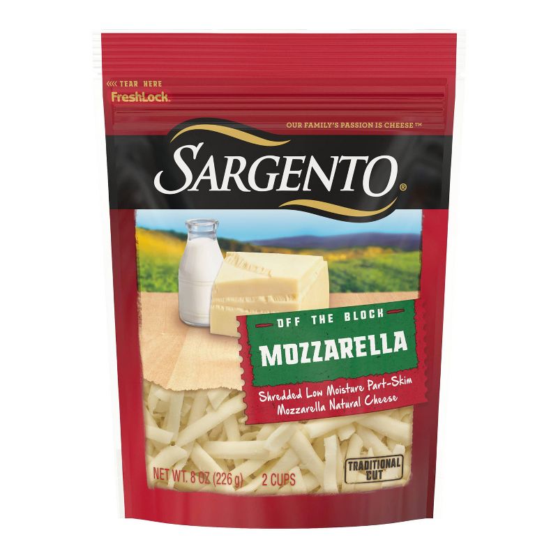 Sargento Natural Mozzarella Shredded Cheese - 8oz, 1 of 10