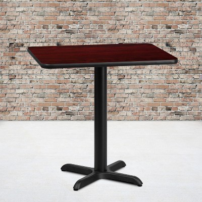 Mahogany Laminate Contemporary 30'' Dining Table for Two