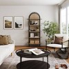 Nathan James 71" Amara Rattan 5 Shelves Etagere Bookshelf Light Oak/Matte Black: Metal Frame, 13+ Age, No Tools - 3 of 4
