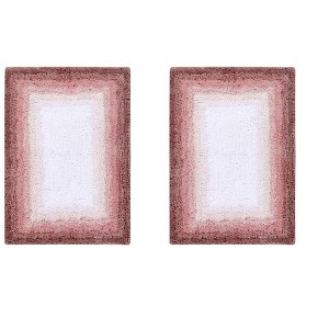 Torrent Collection 2 Piece 100% Soft Cotton Tufted Weave Bath Rug Set, Ombre Pattern, Super Soft & Absorbent, Machine Washable Bathroom Mats - 1 of 4