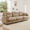 Three-Seater Modular Sectional Sofa - Chenille Fabric Couch with Tufted Backrest, Ergonomic Design & Wooden Base - 2 of 4