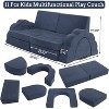 11pcs Modular Kids Play Couch, Children Sectional Sofa Floor Toddler Couch for Kids Creative Play, Convertible Foam Floor Sofa for Playroom Bedroom - 3 of 4