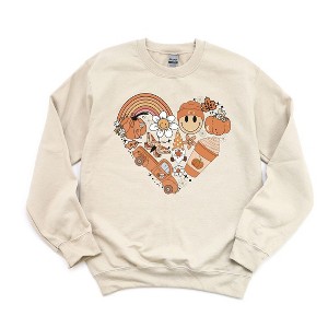 Simply Sage Market Women's Graphic Sweatshirt Fall Collage Heart - 1 of 2