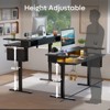 Bestier 58" Standing Desk with Monitor Stand, Height Adjustable LED Computer Desk with Storage &Hook, Stand up Working Desk for Home Office & Writing - 2 of 4