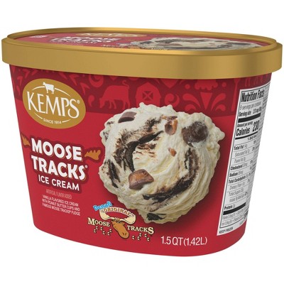 Kemps Moose Tracks Premium Ice Cream - 48oz