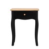 Nordlys Solid Wood Black Nightstand Classic Style Bedroom - 3 of 4
