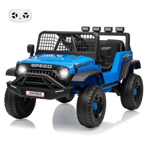 Kids Electric Ride On Truck Car, 12V Vehicle with Parent Remote, 3 Speeds, Spring Suspension, Music, Gift for Ages 3-8 - 1 of 4