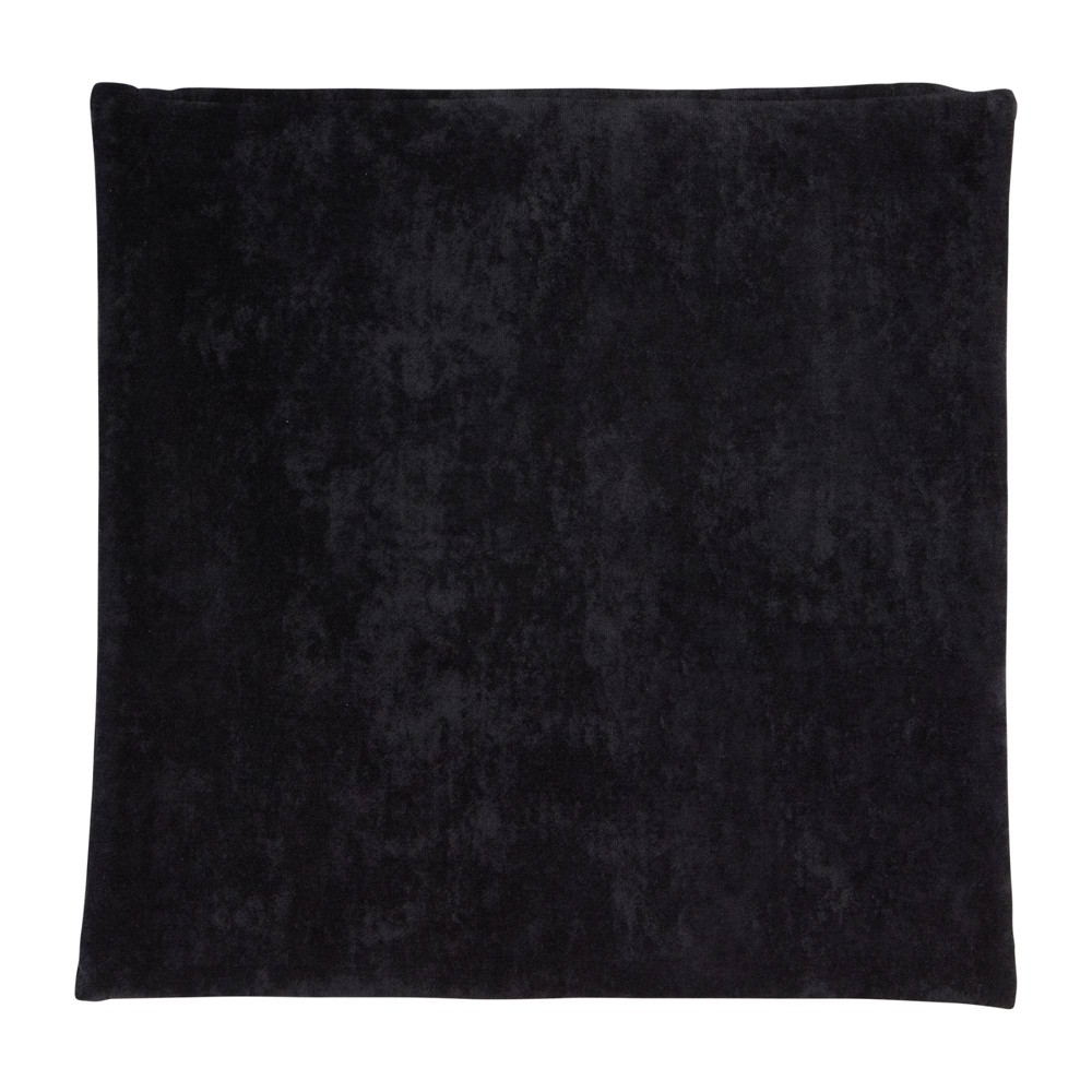 Photos - Pillow 24"x24" Oversized Velvet Square Throw  Cover Black - Kensington Gard