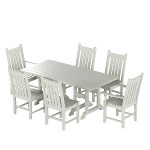 WestinTrends Malibu 7 Piece Outdoor Patio Dining Set Outdoor Dining Table with Dining Chair - 1 of 4
