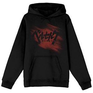 Berserk Grunge Art Kanji Logo Long Sleeve Women's Black Hooded Sweatshirt - 1 of 3