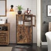 VASAGLE Storage Cabinet Cupboard Bathroom Cabinet Rustic Brown and Black - 3 of 4