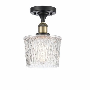 Niagra - 1 Light Semi-Flush Mount In Industrial Style-11 Inches Tall and 6.5 Inches Wide - 1 of 1