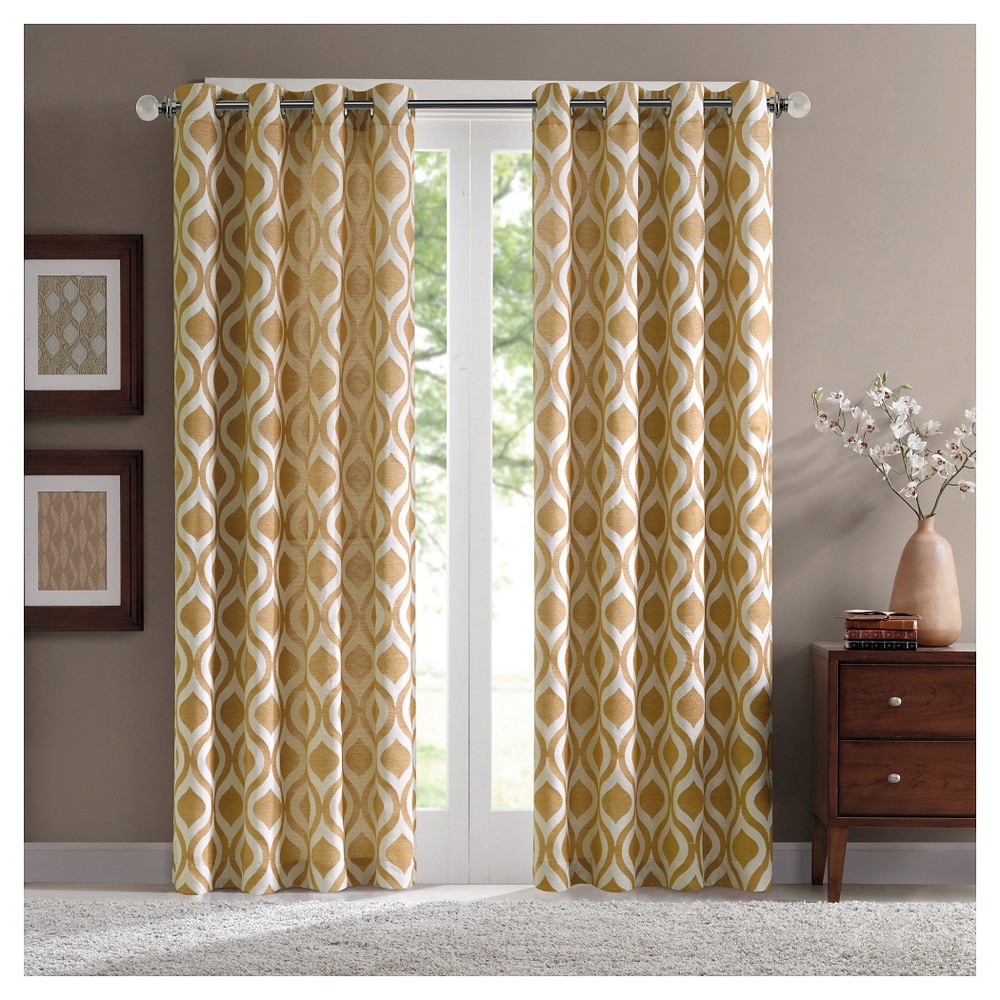 UPC 675716571849 product image for Mestre Geo Chenille Window Panel - Yellow (52