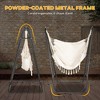 Outdoor Boho Hammock Lounge Swing Chair with U-Shape Stand and Side Pocket, 330 lb Capacity - 4 of 4