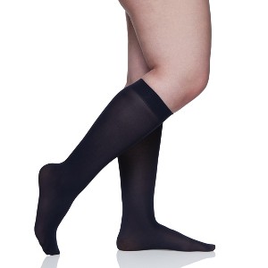 Berkshire 3 Pair Pack Queen Opaque Trouser Knee High with Sandalfoot Toe - 6724 - 1 of 1