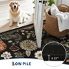 4x6FT Modern Washable Area Rug for Living Room, Vintage Floral Floor Rug with Non Slip Backing, Low Pile Stain Resistant Soft Carpet for Home - 4 of 4