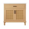 TUYOHW Bathroom Vanity with Ceramic Sink, Bathroom Sink Cabinet with Soft Close Doors and Drawers, Free-standing Bathroom Vanity with Wood Legs - 2 of 4