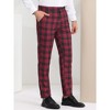 Lars Amadeus Men's Business Plaid Lightweight Regular Fit Flat Front Checked Pants - 2 of 4