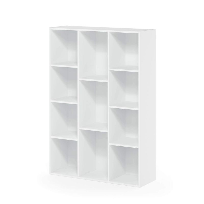 Furinno Luder 11-Cube Reversible Open Shelf Bookcase, White, 4 of 5