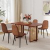 5-Piece Dining Set with Solid Wood Table and 4 Comfortable Technology-Fabric Chairs - 3 of 4