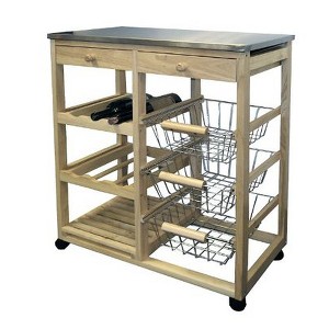 Kitchen Cart Wood/Natural - Ore International