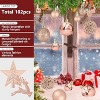 Aoibox 102pcs Rose Gold Christmas Ornaments Set Shatterproof Plastic Balls 3cm 4cm 6cm Tree Topper Reindeer for Tree Decor - 3 of 4