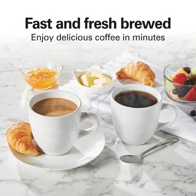 White Single-Serve Coffee Maker with Permanent Filter