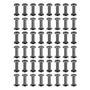 Unique Bargains Rust Proof Leather Belt Scrapbook Binding Accessories M5 Chicago Screws 50 Sets - 1 of 4