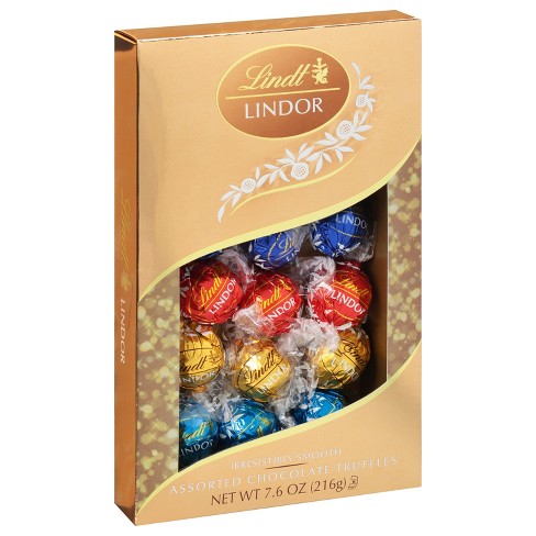 Lindt Lindor Assorted Chocolate Candy Truffles - 7.6 Oz. : Target