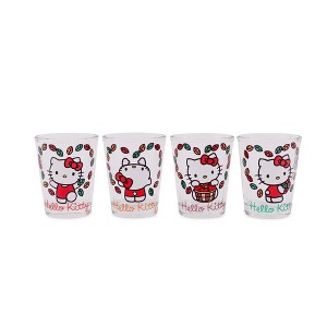 Silver Buffalo Sanrio Hello Kitty Love Fall 1.5-Ounce Mini Shot Glasses | Set of 4 - 1 of 4