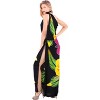 LA LEELA Women's Summer Beach Wrap Bikini Wraps Sarong Coverup Skirt Bathing suit Swimsuit Swimwear Cover Up for Women One Size Black, Floral - 3 of 4