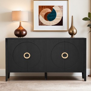 Sophisticated Fir Veneer Cabinet with Textured Finish,Suitable for Corridor, Entrance, Living Room - Leovsnove - 1 of 4