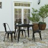Merrick Lane Indoor/Outdoor Dining Table, 31.5" Square All Weather Poly Resin Top with Steel Base - 2 of 4