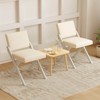 Costway Wooden Dining Chairs of 2/4 with Rubber Wood Frame Padded Cushions Curved Back - 2 of 4