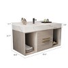 Bathroom Vanities With Ceramic Sink,Bathroom Storage Cabinet With 2 Drawers and 2 Storage Spaces,Floating Bathroom Vanity-Maison Boucle - 4 of 4