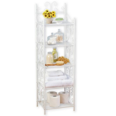 Collections Etc Scrollwork 5 Tier Tower Storage Shelf 14 X 12 X 46.5